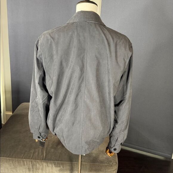 London Fog Men's Iron Gray Lightweight Zip Front Golf Jacket Size L NEW - Picture 3 of 16